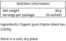 Organic and Fairtrade pure Ceylon black tea (Sri Lanka)