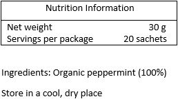 Organic peppermint (70%), organic spearmint (30%)
