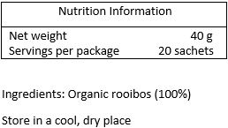 Organic rooibos (100%)