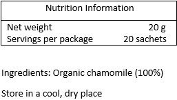 Organic chamomile (100%)