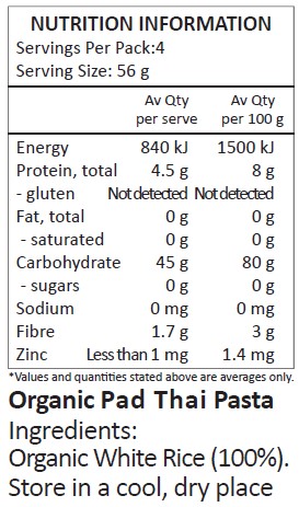 Organic White Rice (100%).