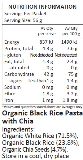 Organic Rice, Organic Black Rice, Organic Chia Seeds  