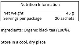 Organic black tea (100%)