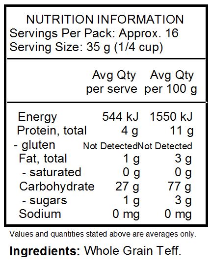 Gluten Free Teff Flour