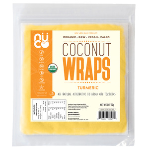 Nuco Organic Raw Coconut Wraps - Turmeric 70g (5x14g)