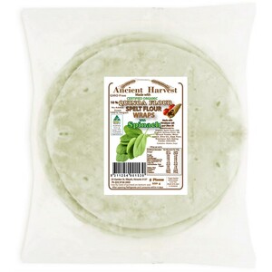 Ancient Harvest Organic Quinoa Spelt Flour Spinach Wraps 220g