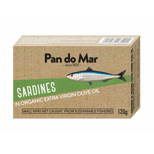Pan do Mar Sardines in Organic Olive Oil 120g