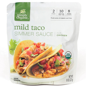 Simply Organic Mild Taco Simmer Sauce 227g
