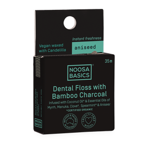 Noosa Basics Dental Floss with Bamboo Charcoal - Aniseed 35m