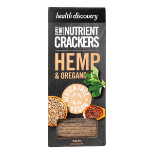 Health Discovery Hemp & Oregano Nutrient Crackers 150g
