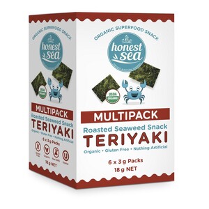 Honest Sea Seaweed -Teriyaki Mulitpack 6x3g