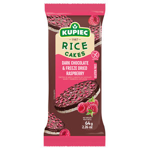 Kupiec Gluten Free Rice Cakes - Dark Chocolate & Raspberries 64g