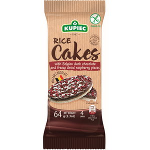 Kupiec Gluten Free Rice Cakes - Dark Chocolate & Raspberries 64g