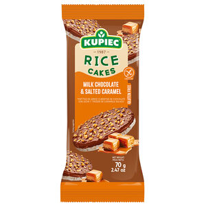 Kupiec Gluten Free Rice Cakes - Milk Chocolate & Salted Caramel 70g