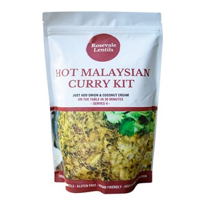 Rosevale Lentils Curry Kit - Hot Malaysian 200g