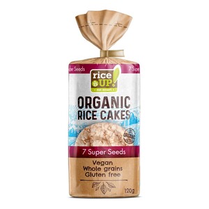 RiceUp Organic Brown Rice Cakes 7 Super Seeds 120g