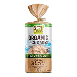 RiceUp Organic Brown Rice Cakes Chia & Quinoa 120g