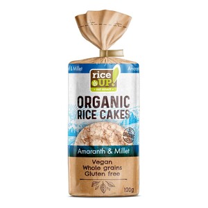 RiceUp Organic Brown Rice Cakes Millet & Amaranth 120g