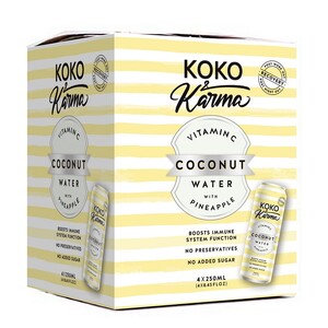 Koko & Karma Coconut Water - Vitamin C & Pineapple 4x250ml