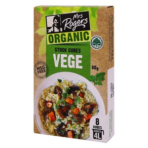Mrs Rogers Organic Stock Cubes Vegetable 80g (8x10g)