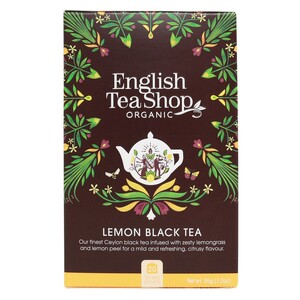 English Tea Shop Organic Lemon Black Tea Teabags 6x20pc