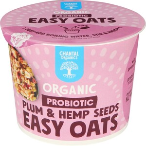 Chantal Organics Probiotic Easy Oats Plum & Hemp Seeds 65g