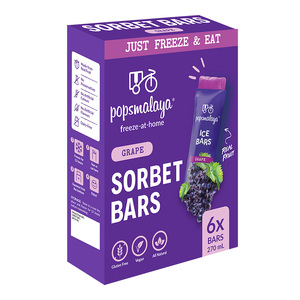 Pops Malaya Freeze-at-Home Sorbet Bars - Grape 6x45ml