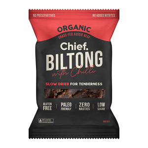 Chief Grass Fed Biltong - Beef & Chilli 90g
