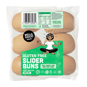 Well & Good Gluten Free Slider Buns 210g (6x35g)