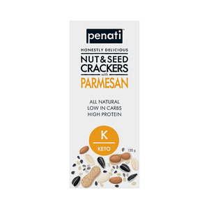 Penati Keto Nut & Seed Crackers - Parmesan 120g