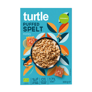 Turtle Cereal Organic Puffed Spelt & Honey 300g