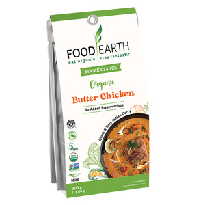 Food Earth Organic Simmer Sauce - Butter Chicken 300g (2x150g)