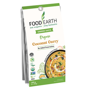 Food Earth Organic Simmer Sauce - Coconut Curry 300g (2x150g)
