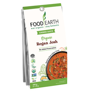 Food Earth Organic Simmer Sauce - Rogan Josh 300g (2x150g)