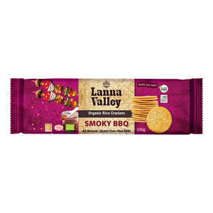 Lanna Valley Organic Rice Crackers - Smoky BBQ 100g