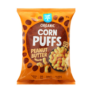 Chantal Organics Corn Puffs - Peanut Butter 90g