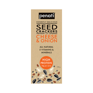 Penati  Seed Crackers - Cheese & Onion 120g