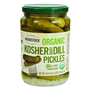 Woodstock Organic Kosher Dill Pickles Baby 710ml