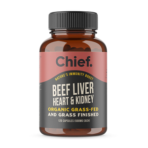 Chief Organic Beef Liver Heart & Kidney 120 Capsules