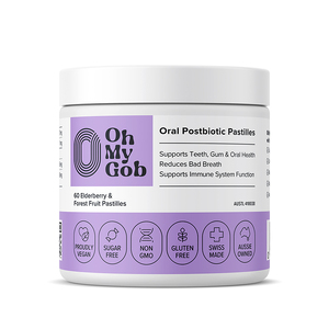 Oh My Gob Oral Postbiotic Pastilles - Elderberry & Forest Fruit 60pcs