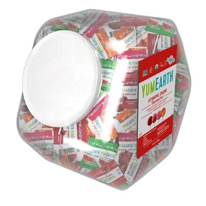 YumEarth Organic Lollipops Counter Tub Assorted 854g/125+ lollipops