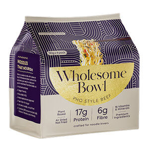 Wholesome Bowl Noodle Pack - Pho Style Beef 4x90g