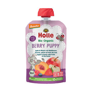 Holle Organic Berry Puppy - Apple & Peach with Fruits of the Forest 100g