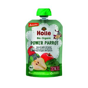 Holle Organic Power Parrot - Pear & Apple with Spinach 100g