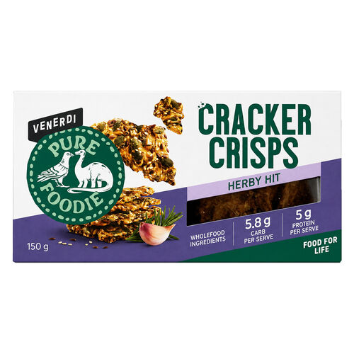 Venerdi Pure Foodie Cracker Crisps - Herby Hit 150g