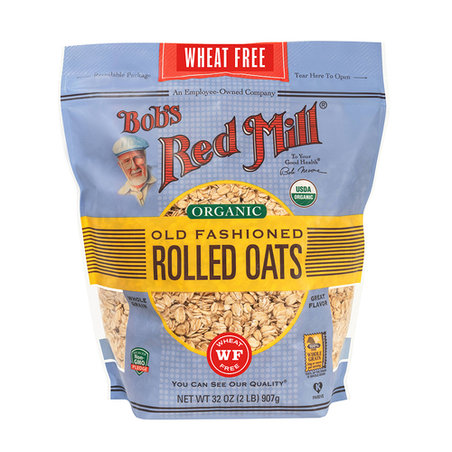 Bob's Red Mill Organic Rolled Oats Pure Wheat Free 907g