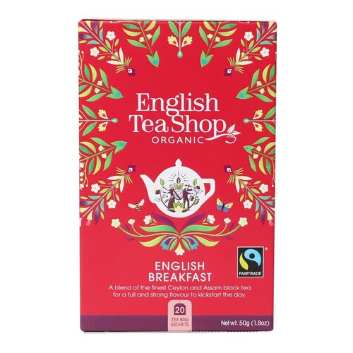English Tea Shop Organic English Breakfast Teabags 20pc
