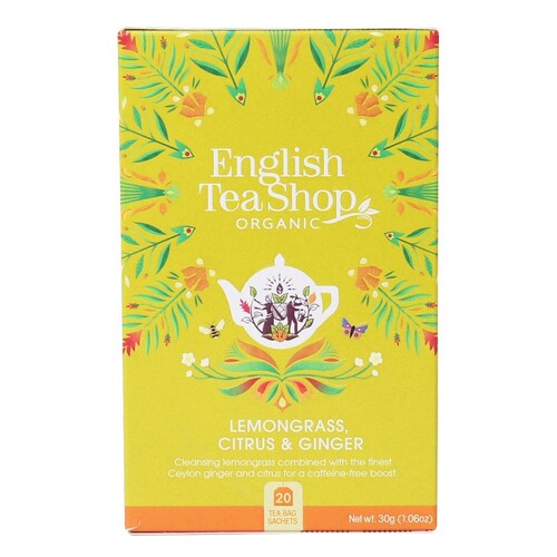 English Tea Shop Organic Lemongrass Ginger & Citrus Fruits Teabags 20pc