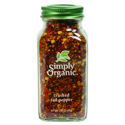 Simply Organic Crushed Hot Red Pepper LARGE GLASS 45g