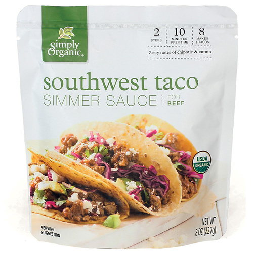 Simply Organic Southwest Taco Simmer Sauce 227g